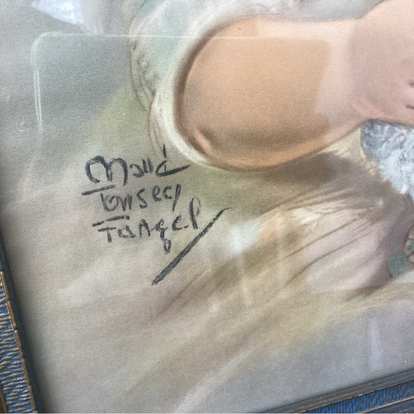 SIGNED PASTEL ON PAPER BABY - Picture 5 of 6